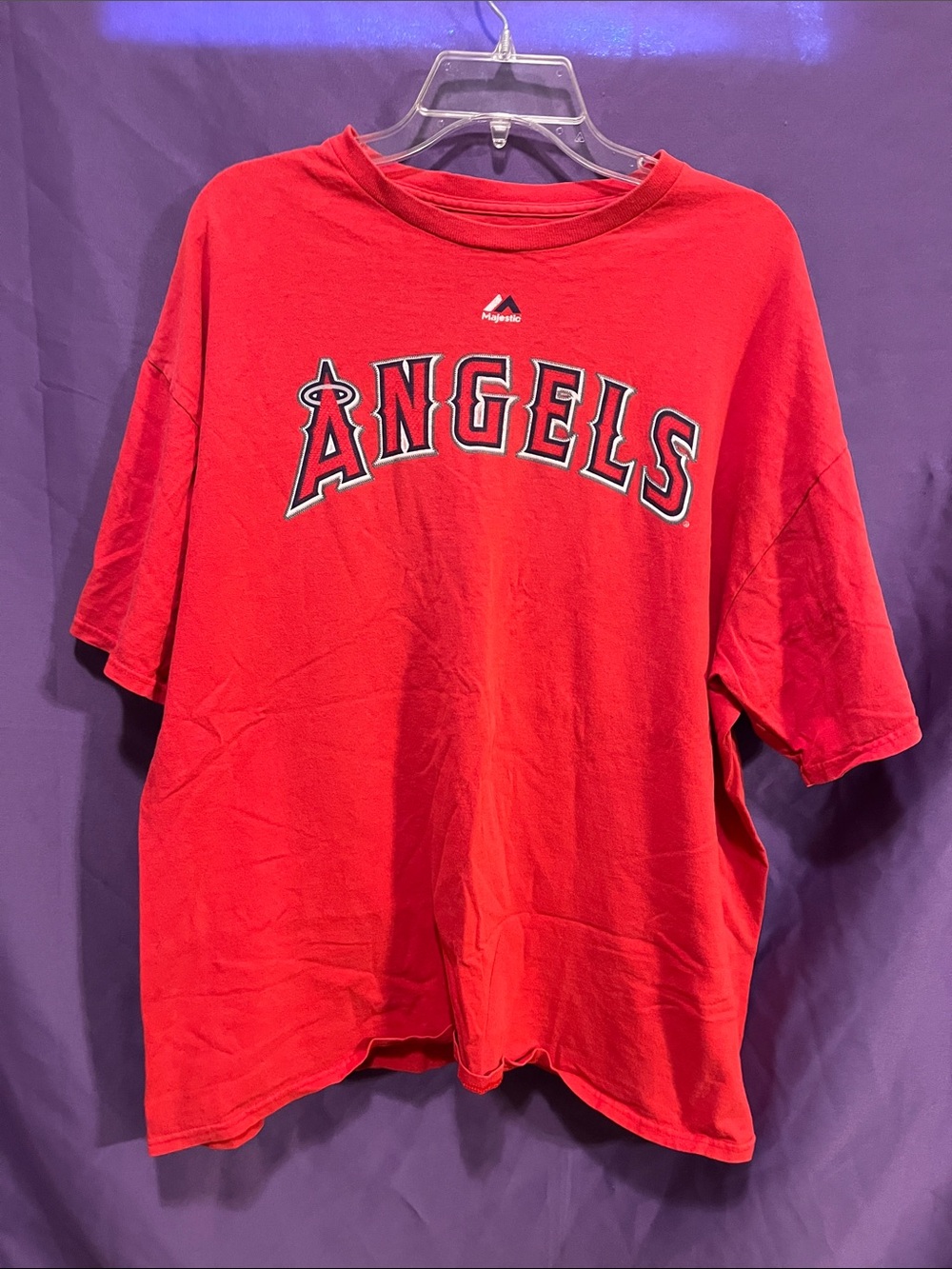 Majestic Red Los Angeles Angels Short Sleeve Tee